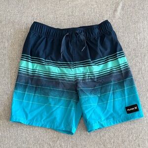 Hurley Navy, Turquoise and Aqua Swim Shorts - M 8
